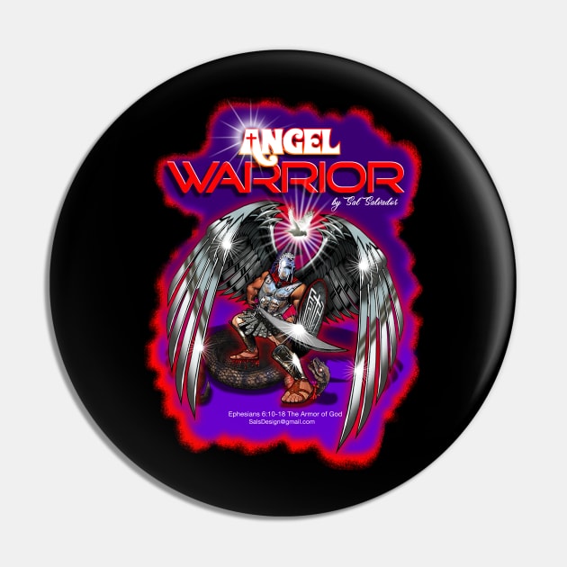 Angel Warrior Pin by MyTeeGraphics