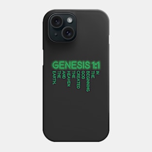 Genesis 1:1 Green Phone Case