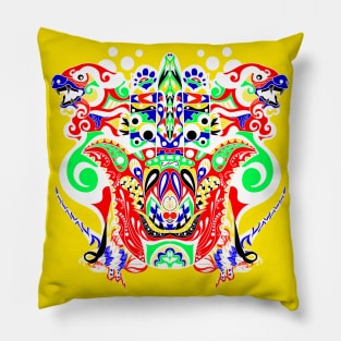 kaiju monsters madness ecopop mandala Pillow