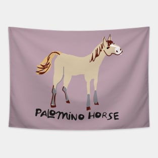 Palomino horse in pink Tapestry