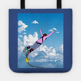 Bungee Jumping Jump To Freedom Tote