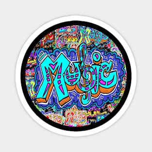 Music Spray Circle Pop art Magnet