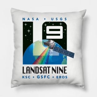 NASA Landsat 9 Logo Pillow