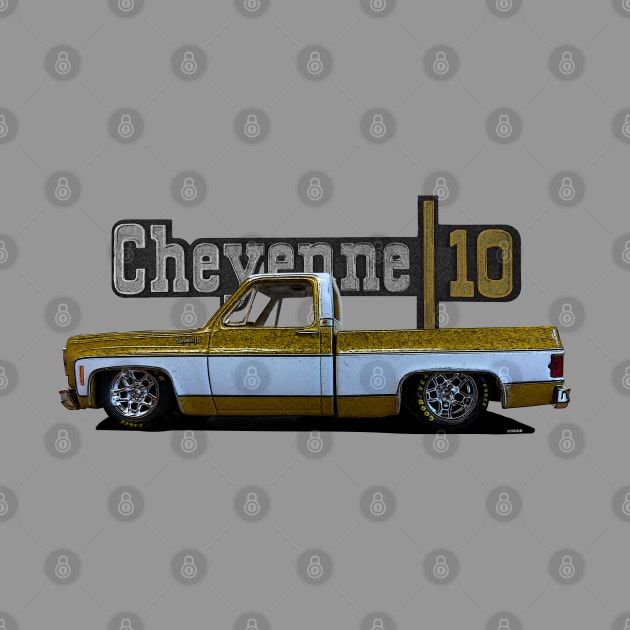 1973 Slammed Chevy C10 Cheyenne Squarebody Truck by hotroddude