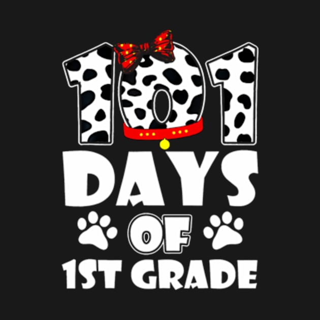 Happy 101 Days School 1st Grade Dog 100 Days Smarter Student by Cristian Torres