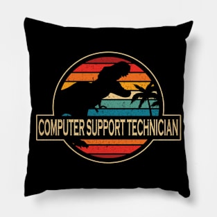 Computer Support Technician Dinosaur Pillow