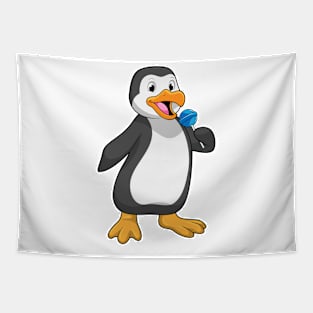 Penguin with Lollipop Sweets Tapestry