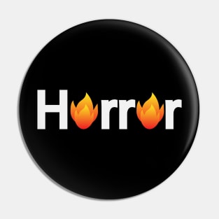 Horror being horrifying text design Pin