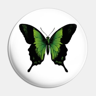 Green Butterfly | Vintage Butterfly | Green and Black | Pin