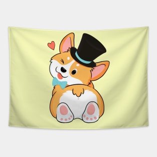 Corgi Daddy Tapestry