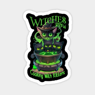 Witches Brew - Cooking With Kittens Magnet