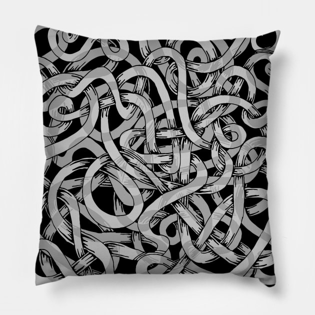 Ash Worms Pillow by zeljkica