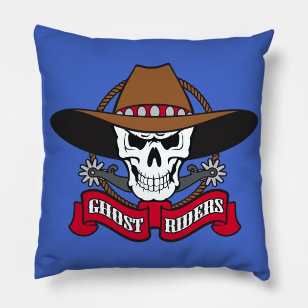 Ghost Riders Baseball Logo Pillow by DavesTees