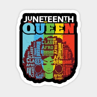 Juneteenth Queen Bleesed Magnet