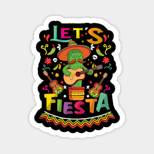 Cinco De Mayo Mexican Guitar Cactus for Men Women Boys Girls Magnet