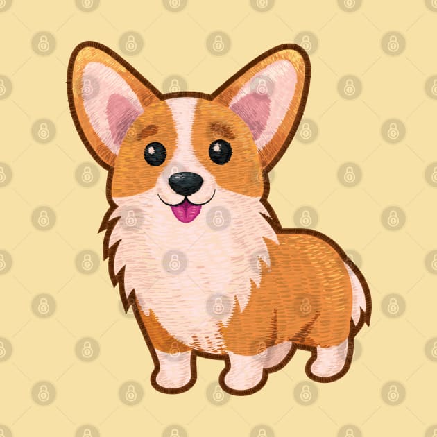 Cool Iron On Patches Corgi by Catdog