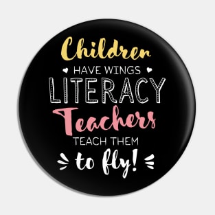 Literacy Teacher Gifts - Beautiful Wings Quote Pin