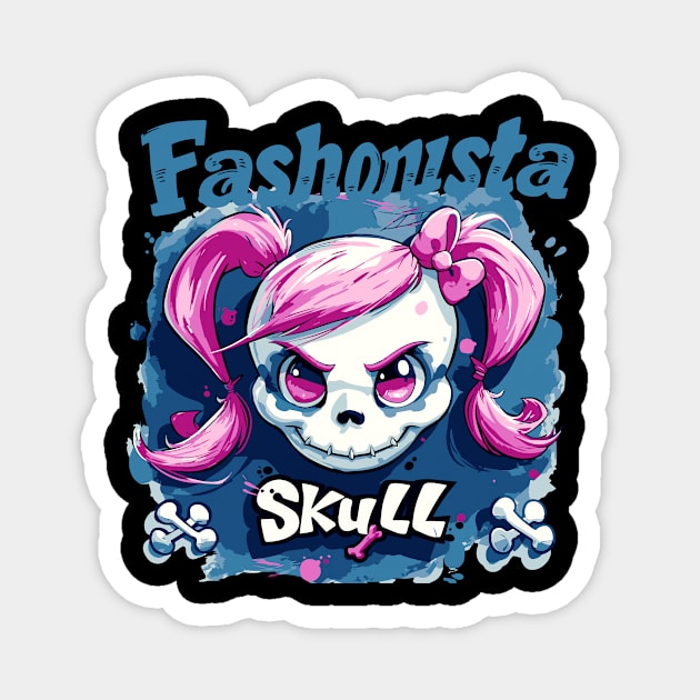 Skull Girl, Skull Fun T-Shirt 10 Magnet by ToddT