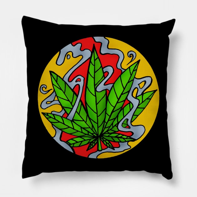 Weed Leaf Pillow by ogfx