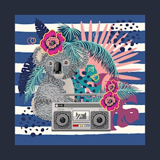 Cute koala with boombox T-Shirt