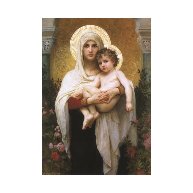 Madonna of the Roses by Bouguereau by MasterpieceCafe