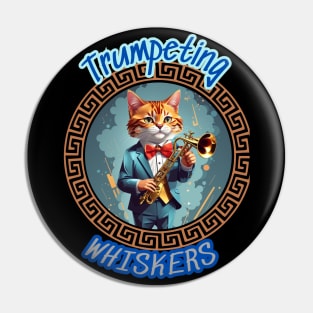 Cat Trumpeter: "Trumpeting Whiskers" Pin