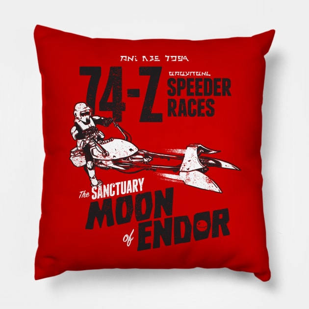 Sanctuary Speeder Race Pillow by mannypdesign