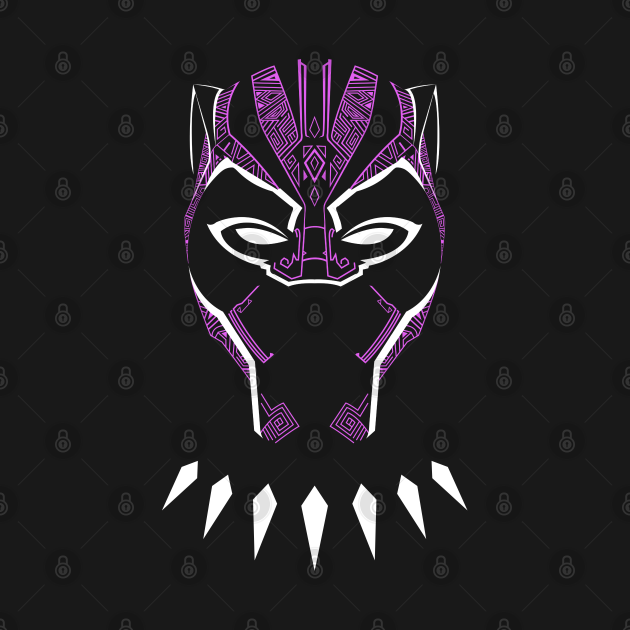 Black Panther - Glowing Mask - Black Panther - T-Shirt | TeePublic