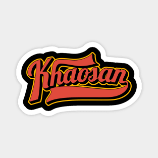 Khaosan Road Bangkok - Backpacker's Paradise | Vintage Lettering Logo Magnet