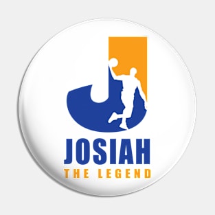 Josiah Custom Player Basketball Your Name The Legend Pin