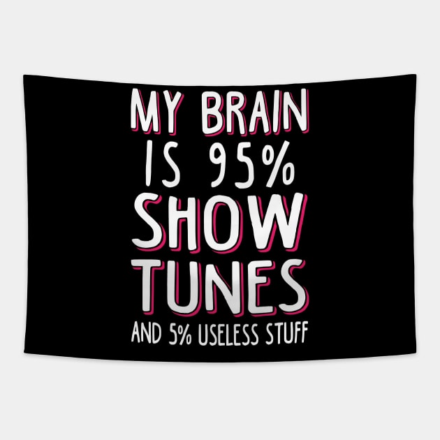 My Brain is 95% Show Tunes Tapestry by KsuAnn