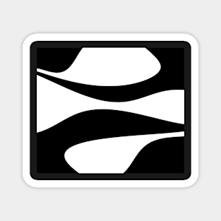 Abstract pattern - black and white. Magnet