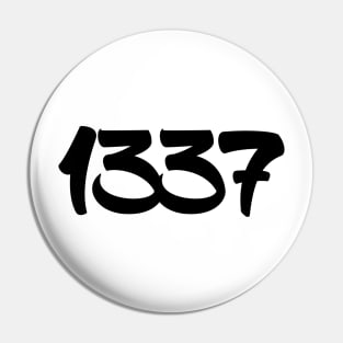 1337 leet gamer white gift idea Pin