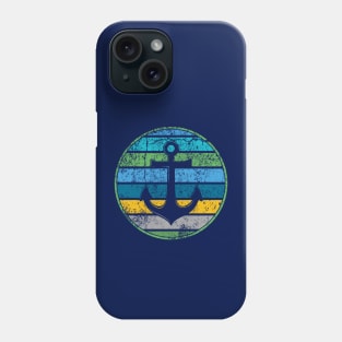 Vintage Sunset Sailing Anchor Phone Case