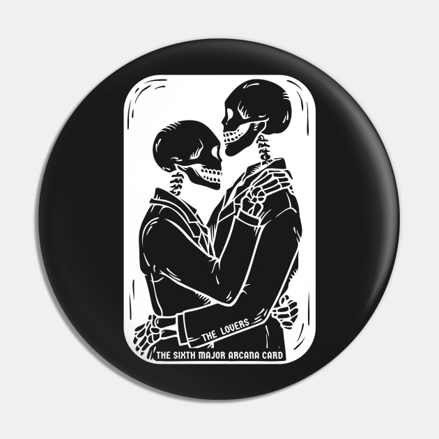 The Lovers Tarot Card Skeletons Pin by soulfulprintss8