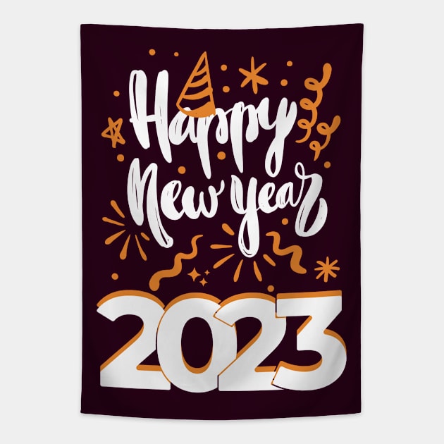 Happy new year eve 2023 Tapestry by Indiestyle