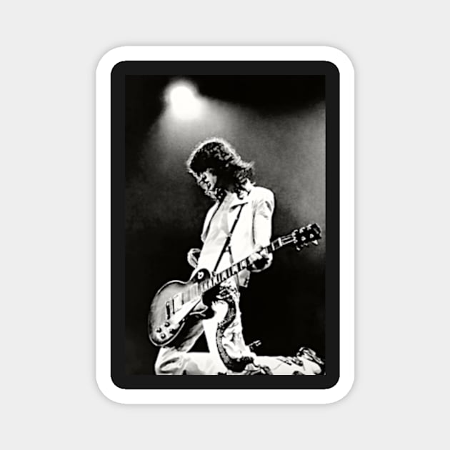 Zoso Guitarist Hard Rock Heavy Metal Guitarist Rock Icons Magnet by ZiggyPrint