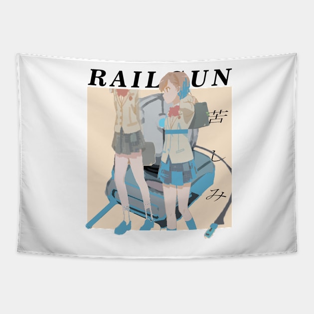 A Certain Scientific Railgun T ''ON MY WAY'' V1 Tapestry by riventis66