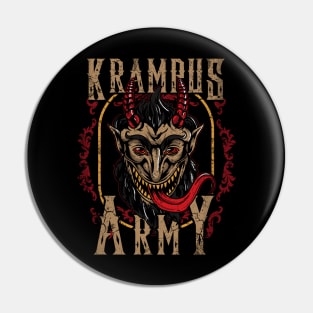 Krampus Army Christmas Pin