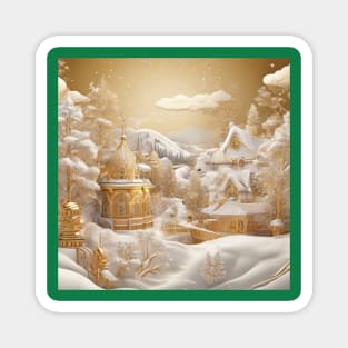 Christ Winter Scene Magnet