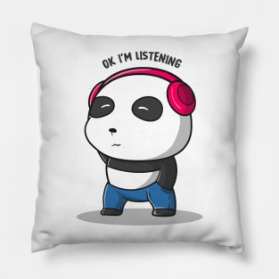 cute animal friendly panda Pillow