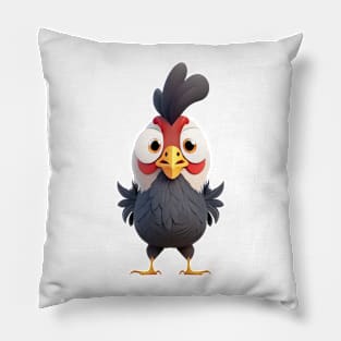 Rooster Cute Adorable Humorous Illustration Pillow