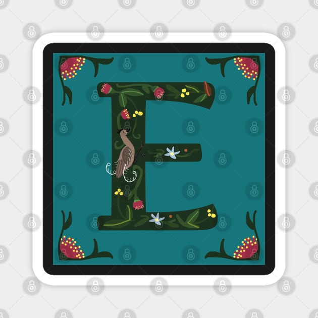 Australiana Letter E 2023 Magnet by Donnahuntriss