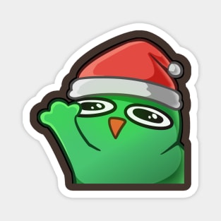 Waving Christmas Froggie Magnet