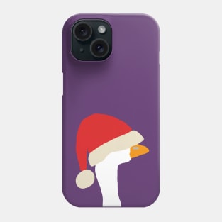 Abstract Portrait Gaming Goose in Stolen Christmas Santa Hat Phone Case