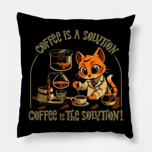 Coffee is a Solution! Coffee Is Science Pillow
