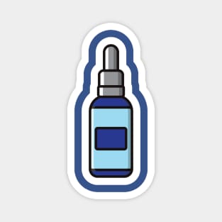 Cosmetic Oil Bottle Sticker vector illustration. Beauty and fashion object icon concept. Hair Oil bottle sticker design logo with shadow. Magnet