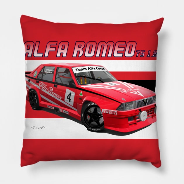 Alfa Romeo 75 Pillow by PjesusArt