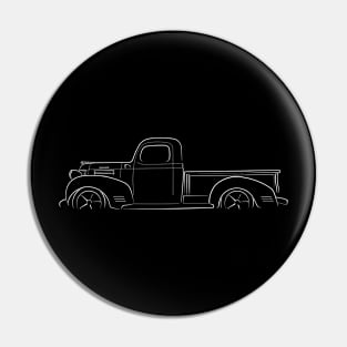 front/profile - 1941 Dodge Pickup - stencil, white Pin