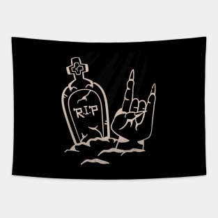 Heavy Grave Zombie Finger Tapestry